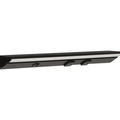 Under Cabinet Power Strip with High-Output LED Light in Black Power Strips|Cabinet Lighting