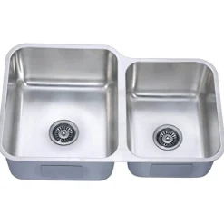 Outlet 32" Undermount Double Bowl 60/40 16 Gauge Stainless Steel Kitchen Sink Stainless Steel Sinks|Double Bowl Sinks