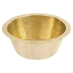 Online 14" Undermount Round Terra Firma Thick Polished Brass Prep Sink Sinks For Tight Spaces|Bar / Prep Sinks