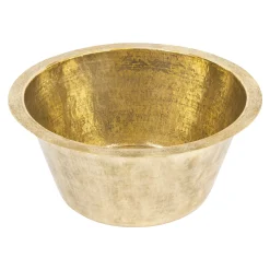Discount 16" Undermount Round Terra Firma Thick Polished Brass Prep Sink Sinks For Tight Spaces|Bar / Prep Sinks