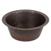 Best 14" Undermount Round Terra Firma Thick Copper Prep Sink Sinks For Tight Spaces|Bar / Prep Sinks