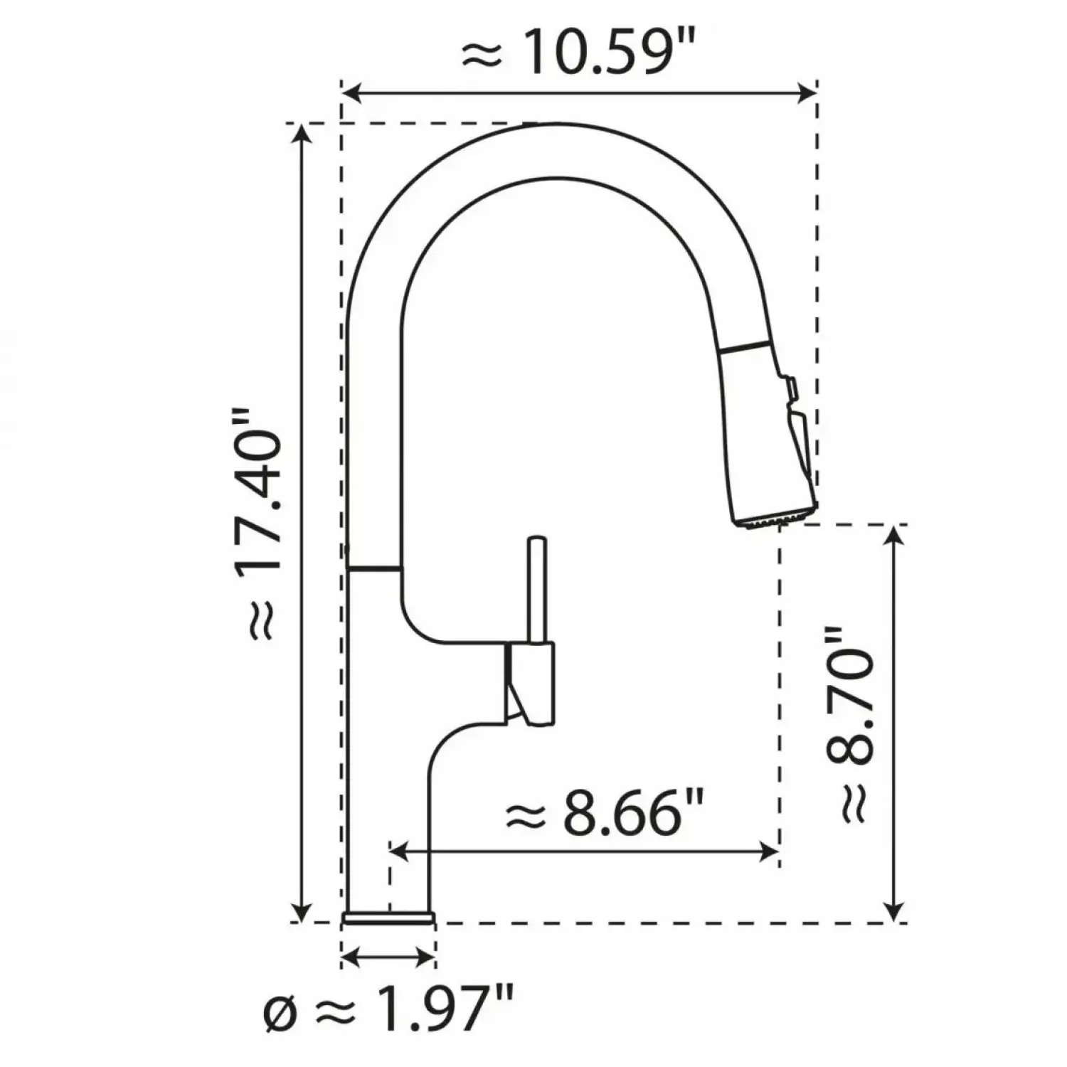 Clearance Arched Pull-Down Kitchen Faucet in Brushed Nickel Single Hole