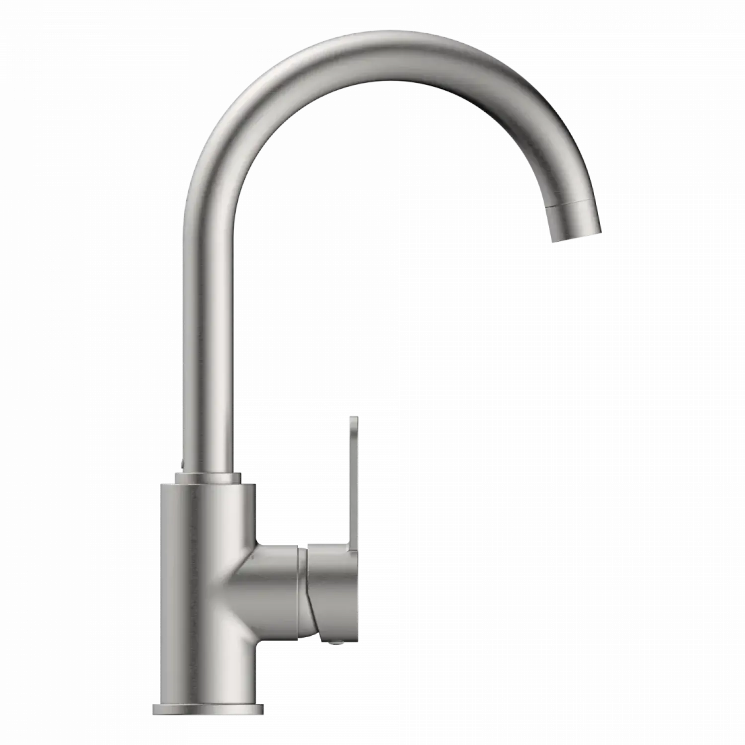 Outlet Curved Bar Faucet in Brushed Nickel Single Hole