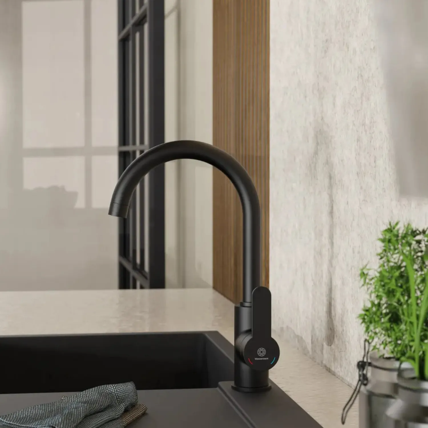 Clearance Curved Bar Faucet in Matte Black Single Hole