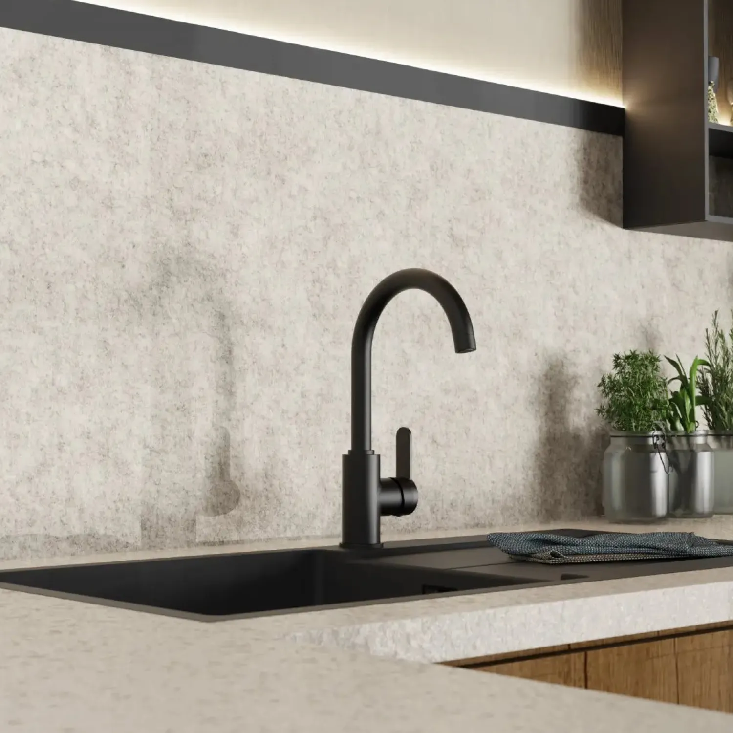 Clearance Curved Bar Faucet in Matte Black Single Hole