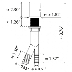 Best Dishwasher Air Gap in Matte Black Sink Drains, Disposer Flanges & Air Gaps