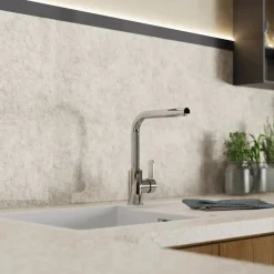 Discount Felis Single Hole Straight Kitchen Faucet in Chrome Single Hole