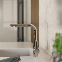 Discount Felis Single Hole Straight Kitchen Faucet in Chrome Single Hole