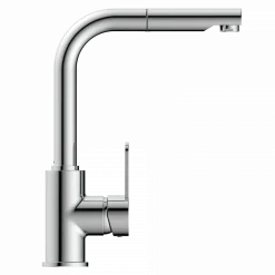 Hot Kitchen Faucet with Pull-Out Straight Spout in Chrome Single Hole