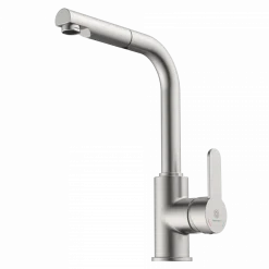 Online Kitchen Faucet with Pull-Out Straight Spout in Brushed Nickel Single Hole