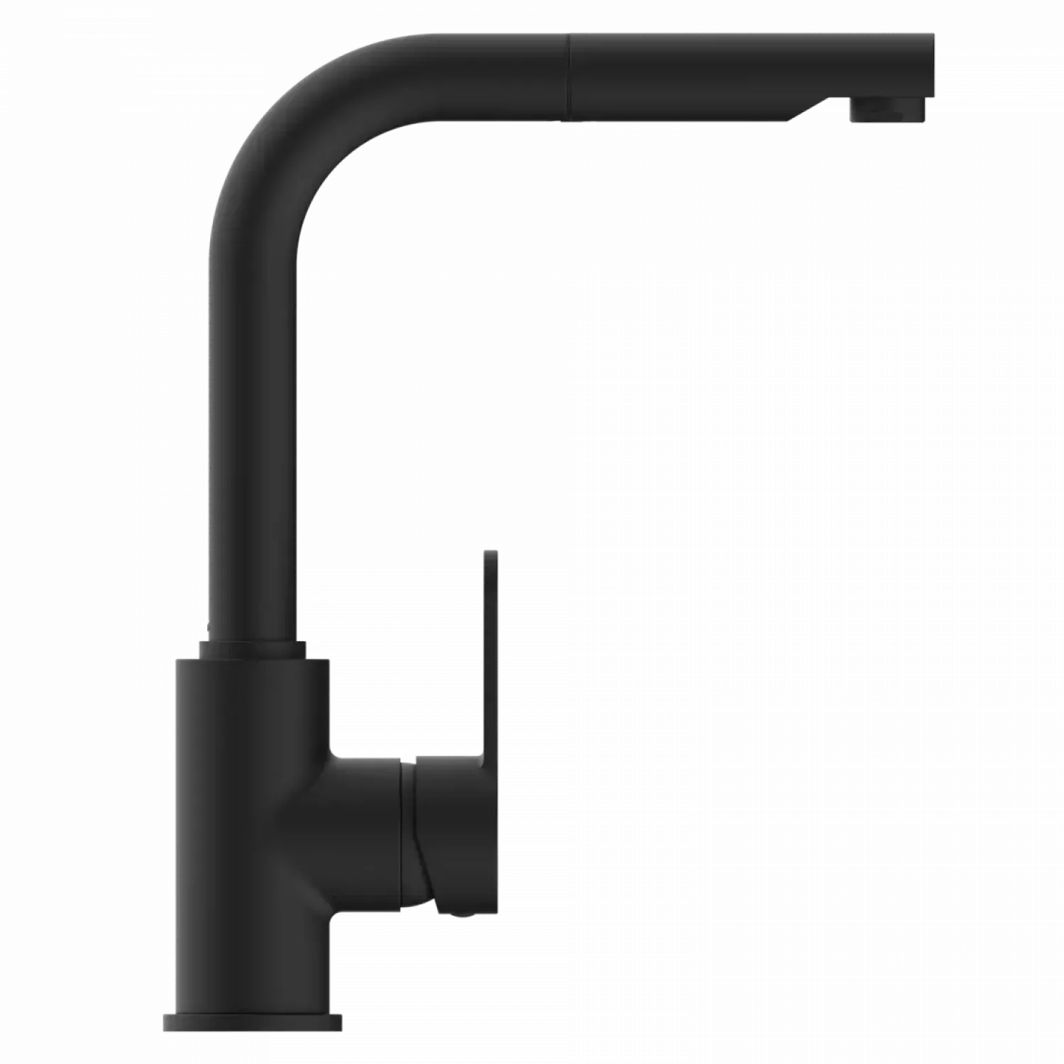 Online Kitchen Faucet with Pull-Out Straight Spout in Matte Black Single Hole