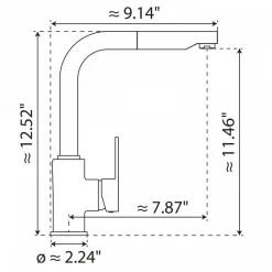 Online Kitchen Faucet with Pull-Out Straight Spout in Matte Black Single Hole