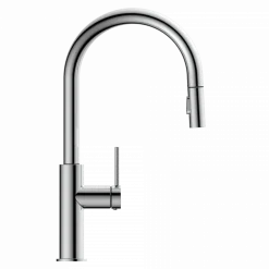 Clearance Kitchen Faucet with Arch Pull-Down Spout in Chrome Single Hole