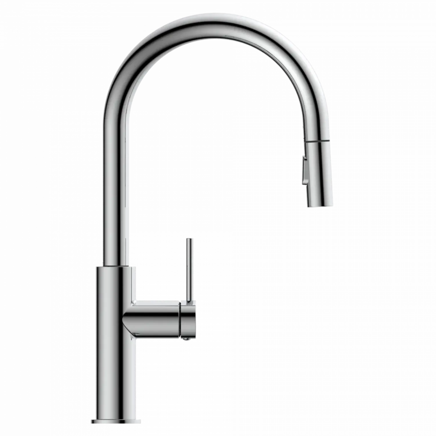 Clearance Kitchen Faucet with Arch Pull-Down Spout in Chrome Single Hole