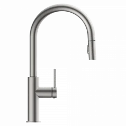 Hot Kitchen Faucet with Arch Pull-Down Spout in Brushed Nickel Single Hole