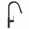 Clearance Kitchen Faucet with Curved Pull-Down Spout in Matte Graphite Single Hole