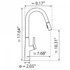 Online Kitchen Faucet with Curved Spout Pull-Down Sprayer in Chrome Single Hole