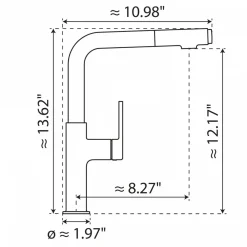 Discount Kitchen Faucet with Straight Pull-Out Spout in Matte Black Single Hole