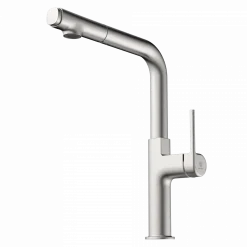 Sale Kitchen Faucet with Straight Pull-Out Spout in Brushed Nickel Single Hole