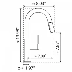 Hot Pull-Down Kitchen Prep Faucet in Chrome Single Hole|Bar Faucets