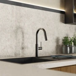 Clearance Pull-Down Kitchen Prep Faucet in Matte Graphite Single Hole|Bar Faucets