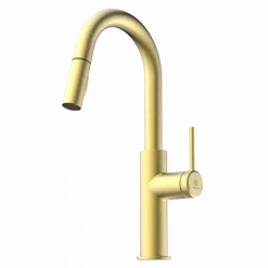 Discount Pull-Down Kitchen Prep Faucet in Brushed Gold Single Hole|Bar Faucets