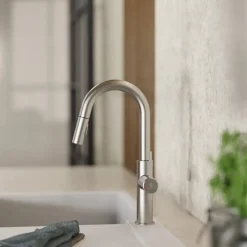 Sale Pull-Down Kitchen Prep Faucet in Brushed Nickel Single Hole|Bar Faucets