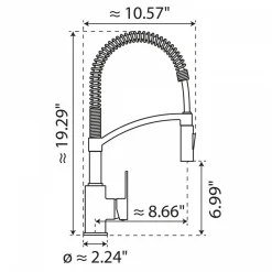 Discount Single Hole Pull Down Kitchen Faucet in Chrome Single Hole