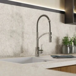 Discount Single Hole Pull Down Kitchen Faucet in Chrome Single Hole