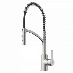 Hot Single Hole Pull Down Kitchen Faucet in Brushed Nickel Single Hole