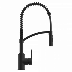 Discount Single Hole Pull Down Kitchen Faucet in Matte Black Single Hole