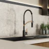 Outlet Single Hole Pull Down Kitchen Faucet | Matte Black & Rose Gold Single Hole