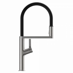 Single Hole Pull Down Kitchen Faucet in Brushed Nickel Single Hole