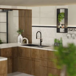 Best Single Hole Pull Down Kitchen Faucet | Matte Black & Rose Gold Single Hole