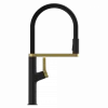 Outlet Single Hole Pull Down Kitchen Faucet | Matte Black & Brushed Gold Single Hole