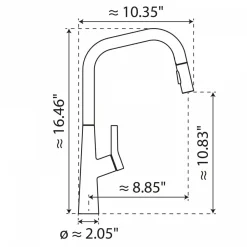 Clearance Single Hole Pull Down Kitchen Faucet in Matte Black Single Hole