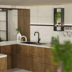 Clearance Single Hole Pull Down Kitchen Faucet in Matte Black Single Hole