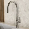 Hot Single Hole Pull Down Kitchen Faucet in Chrome Single Hole