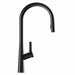 Single Hole Pull Down Kitchen Faucet in Matte Graphite Single Hole