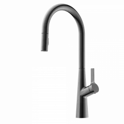 Single Hole Pull Down Kitchen Faucet in Matte Graphite Single Hole