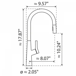 Hot Single Hole Pull Down Kitchen Faucet in Brushed Nickel Single Hole