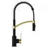 Best Single Hole Pull Down Kitchen Faucet | Matte Black & Brushed Gold Single Hole