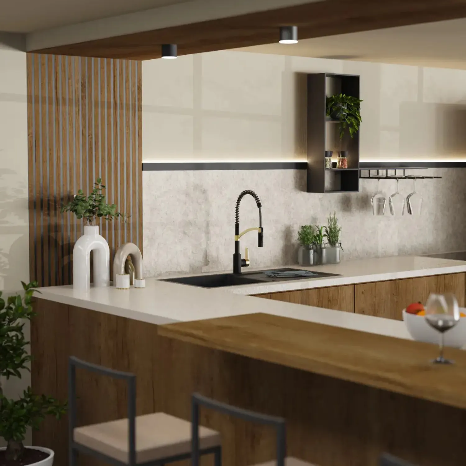 Best Single Hole Pull Down Kitchen Faucet | Matte Black & Brushed Gold Single Hole