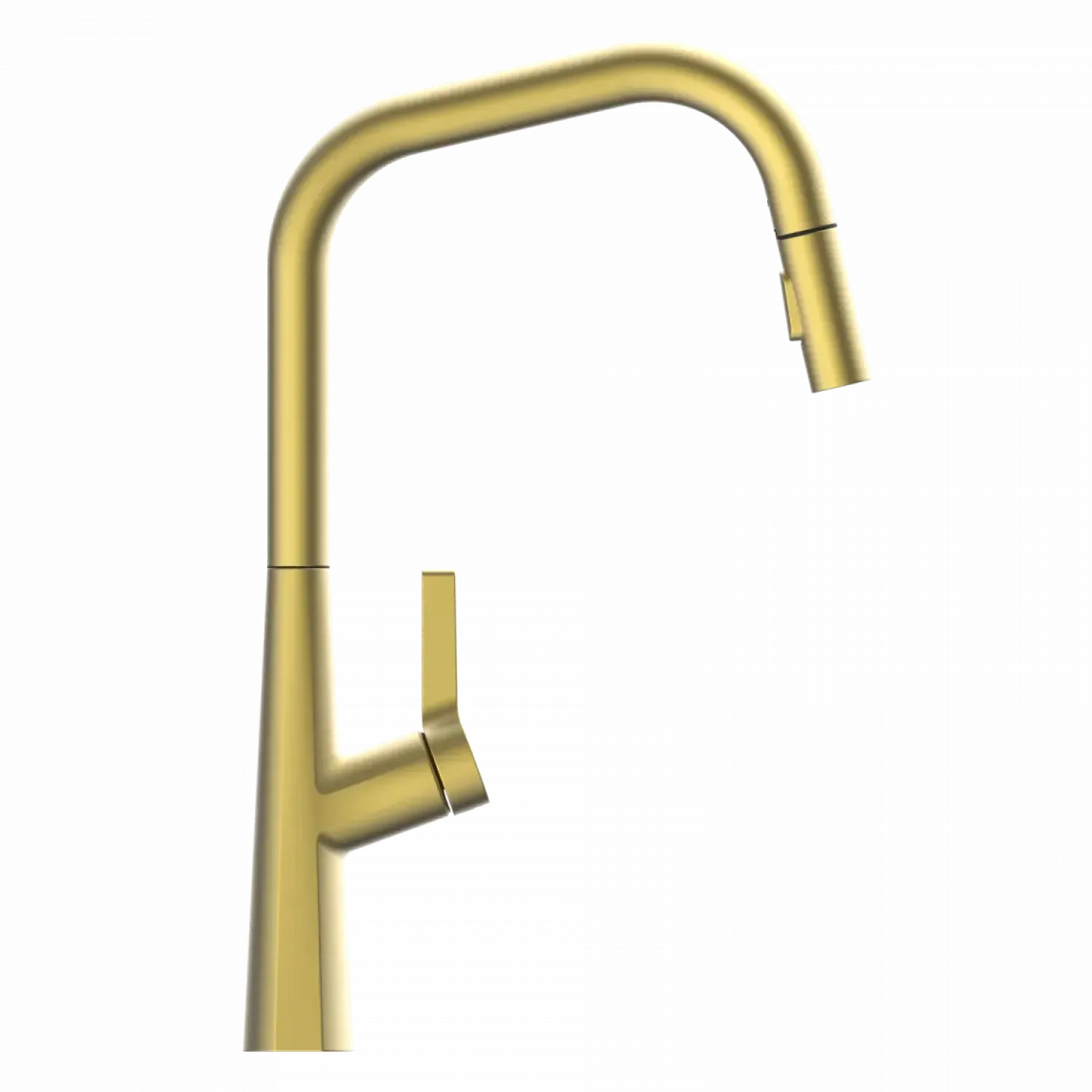 New Single Hole Pull Down Kitchen Faucet in Brushed Gold Single Hole