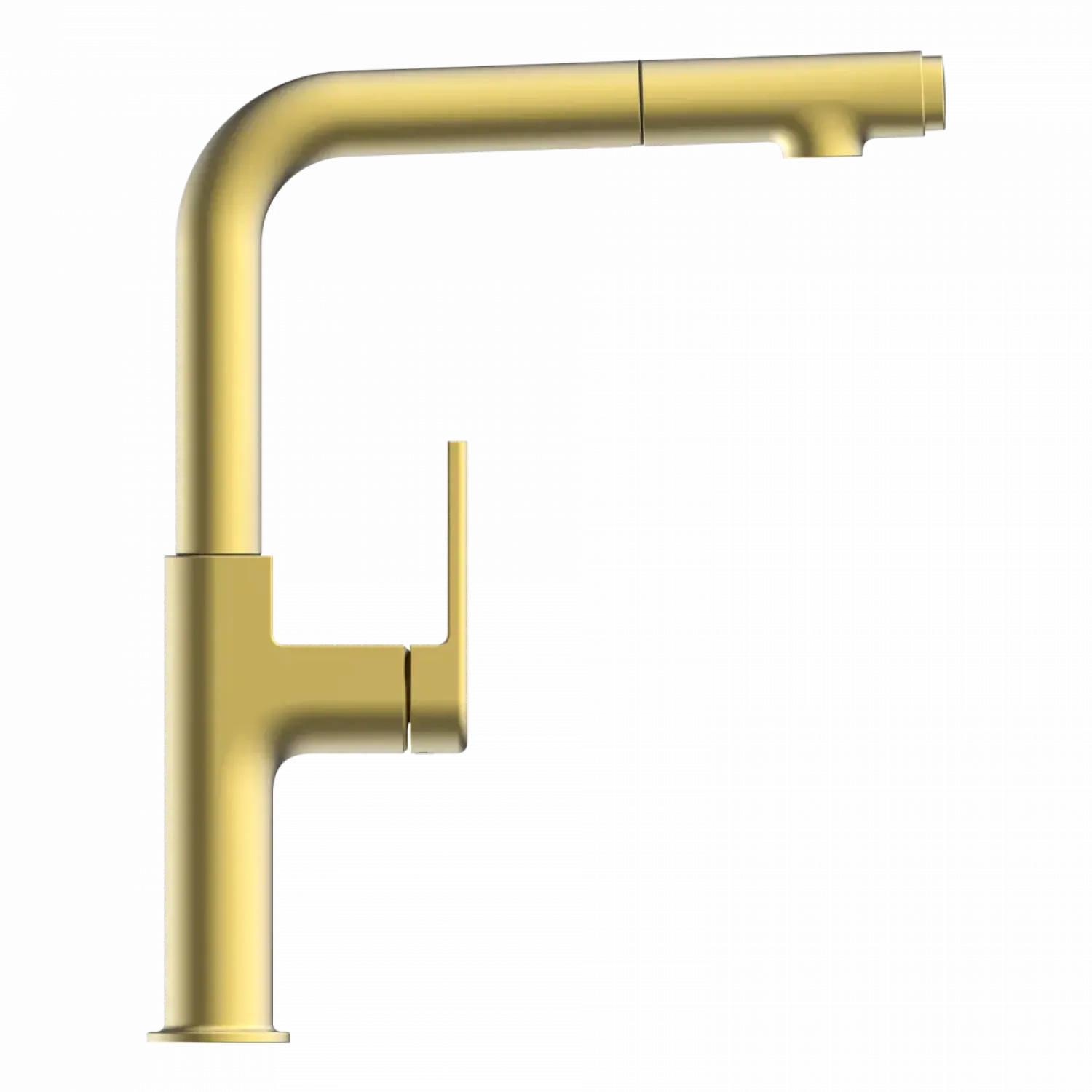 Online Single Hole Straight Spout Kitchen Faucet in Brushed Gold Single Hole