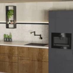 Outlet Wall Mounted Pot Filler | Matte Black & Brushed Gold Single Hole