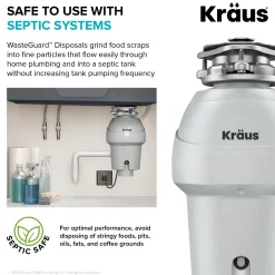 Online WasteGuard 3/4 HP Continuous Feed Garbage Disposal with Ultra-Quiet Motor Garbage Disposals & Parts