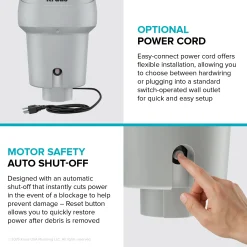 Online WasteGuard 3/4 HP Continuous Feed Garbage Disposal with Ultra-Quiet Motor Garbage Disposals & Parts