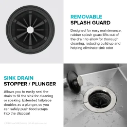 Discount WasteGuard 1/3 HP Continuous Feed Garbage Disposal with Ultra-Quiet Motor Garbage Disposals & Parts