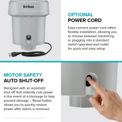 Sale WasteGuard 1 HP Continuous Feed Garbage Disposal with Ultra-Quiet Motor Garbage Disposals & Parts